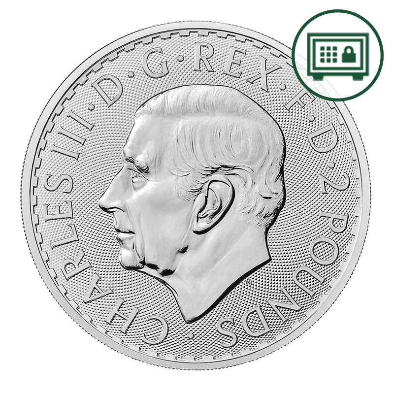 Image for 1 oz. Silver Britannia King Charles Effigy Coin (2023) - Secure Storage from TD Precious Metals